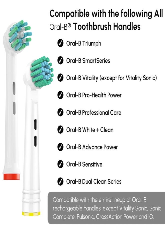 GENKENT 8 Pack Replacement Toothbrush Heads Compatible with Oral B Braun Pro 1000/500/1500/3000/5000/6000 Cross Action Head - Image 2