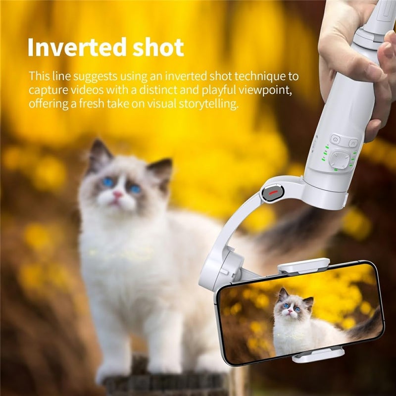 Wefly M1 Anti Shake Foldable 3 Axis Smartphone Gimbal Stabilizer Support Face Tracking Time Lapse Photograhy, with App Advanced Gyroscope, Object Tracking, gimbal for phone, mobile gimbal 360 rotation - Image 5