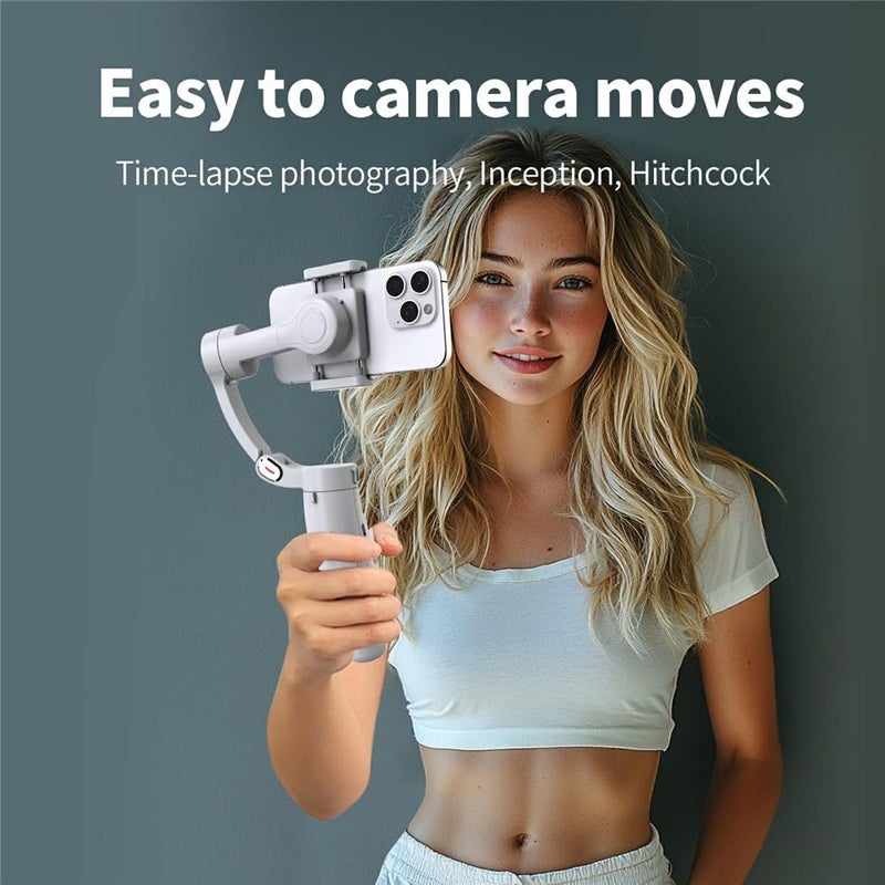 Wefly M1 Anti Shake Foldable 3 Axis Smartphone Gimbal Stabilizer Support Face Tracking Time Lapse Photograhy, with App Advanced Gyroscope, Object Tracking, gimbal for phone, mobile gimbal 360 rotation - Image 2