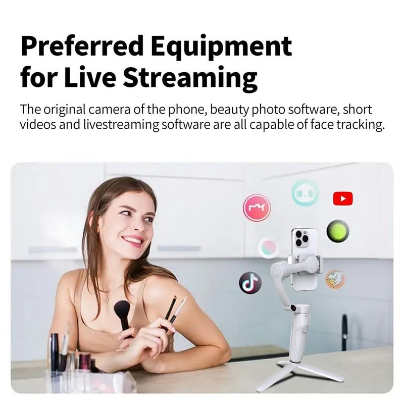 Wefly M1 Anti Shake Foldable 3 Axis Smartphone Gimbal Stabilizer Support Face Tracking Time Lapse Photograhy, with App Advanced Gyroscope, Object Tracking, gimbal for phone, mobile gimbal 360 rotation - Image 4