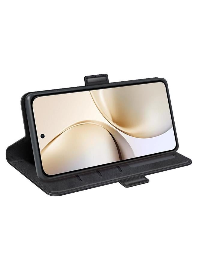 اس-توب جراب لهاتف Realme 14 Pro+ جراب هاتف جلدي أفقي قابل للطي بمشبك مغناطيسي مزدوج الجوانب - Image 5