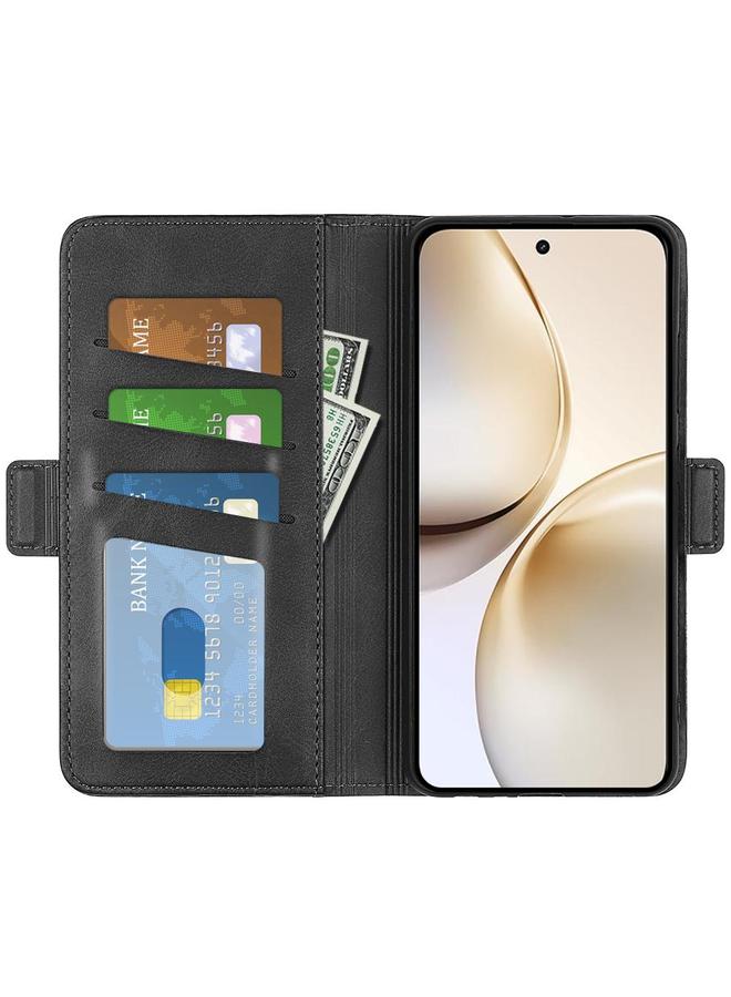 اس-توب جراب لهاتف Realme 14 Pro+ جراب هاتف جلدي أفقي قابل للطي بمشبك مغناطيسي مزدوج الجوانب - Image 4