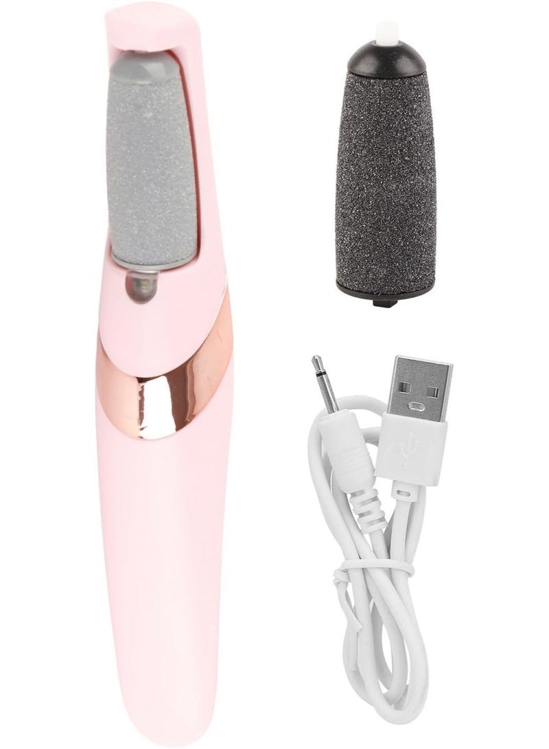 جهاز تقشير القدم إلكتروني لاسلكي قابل لإعادة الاستخدام – إزالة الكالس وتنعيم القدمين – رأسين أسطوانيين وإعداد سرعة مزدوجة – تصميم مريح للاستخدام المنزلي - Image 1