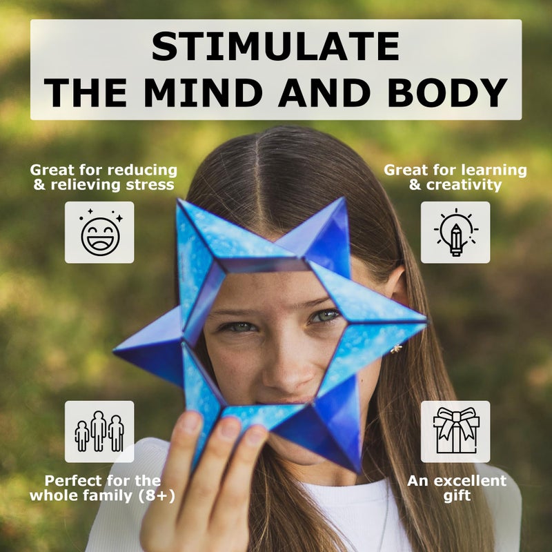 Shashibo Shape Shifting Box - STEM Fidget Toy with Ultra Strong Magnets - Sensory Puzzle Cube Transforms Into 100+ Shapes, Easter Basket Stuffers Gift for Kids, Teens, and Adults (Polar) - Image 5