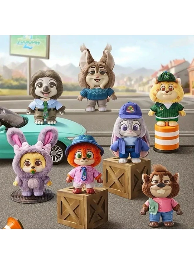 MINISO x Disney Zootopia City Residents Daily Life Collection Vinyl Plush Surprise Box, Full Display Set of 6 Sealed Mystery Boxes, Character Collectible for Display and Gifting - Image 1