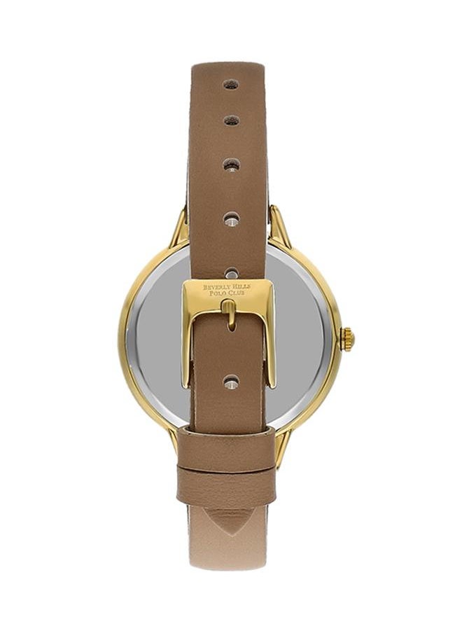 BEVERLY HILLS POLO CLUB - Beverly Hills Polo Club Women's 2035 Movement Watch, Analog Display and Leather Strap - BP3306X.125, Brown - Image 1