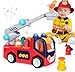 Yunaking Fire Truck Toys for 2 Year Old Boys Girls Montessori Early Educational Learning Toy with Firefighting Tools Baby Push Cars for 2 3 Year Old Boy Birthday Gifts with Sound Lights Effect - Image 4