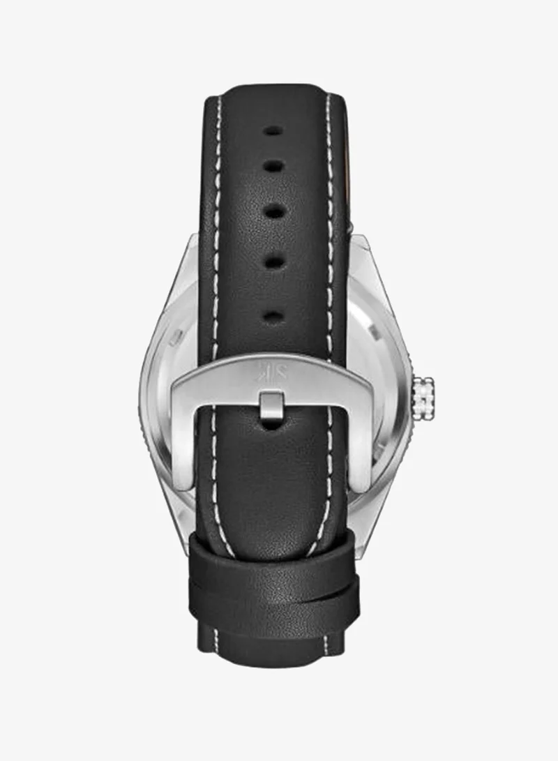 Kenneth Scott Black Men's Leather Analog Watch K23028-SLBB - 44x50 mm for Men | Best Price UAE