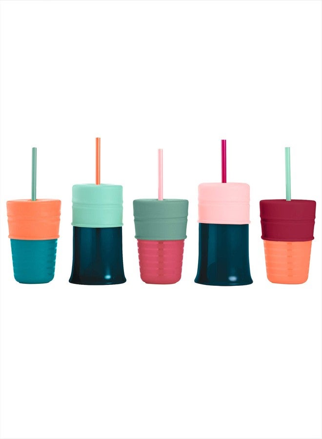 Boon Snug Silicone Sippy Cup Lids and Straws - Includes 3 Lids and 3 Straws - Convert Any Kids Cups or Toddler Cups into Straw Sippy Cups - Toddler Feeding Supplies and Travel Essentials - Green - Image 5