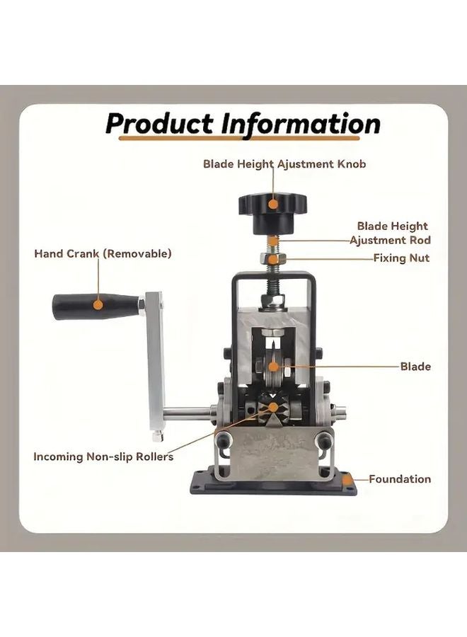Model A Manual Wire Stripping Tool Industrial Grade Ergonomic Handle Durable Black Metal - Image 3