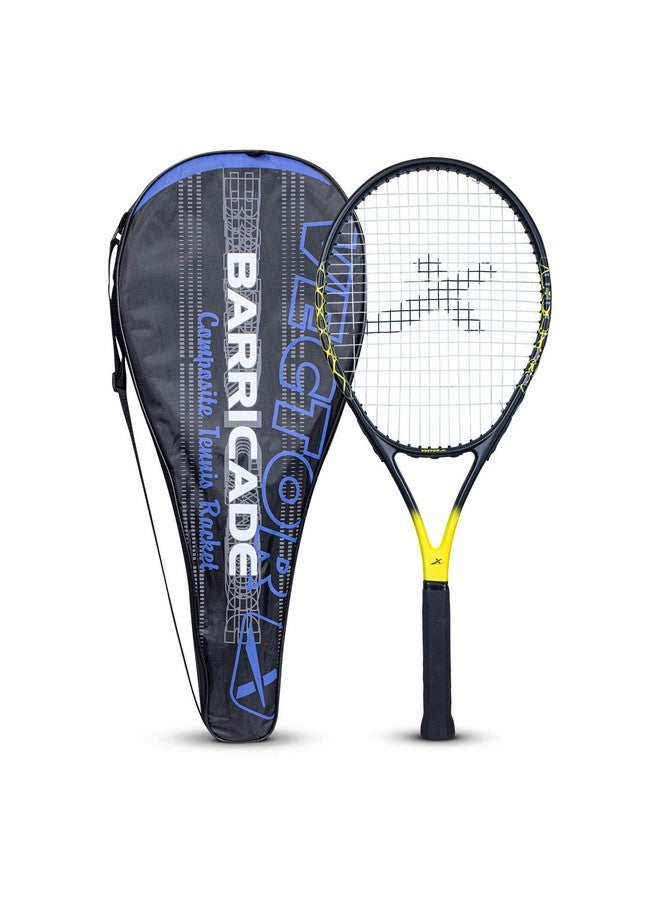 فيكتور أكس مضرب تنس Vector X Barricade One Piece Composite Multicolor Full Cover (أسود-أصفر) - Image 1