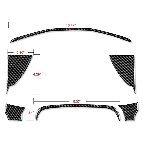 AIRSPEED Carbon Fiber Car Dashboard Speedometer Frame Sticker Interior Trim Compatible with Toyota Tacoma 2016-2023 Accessories (Black) - Image 2