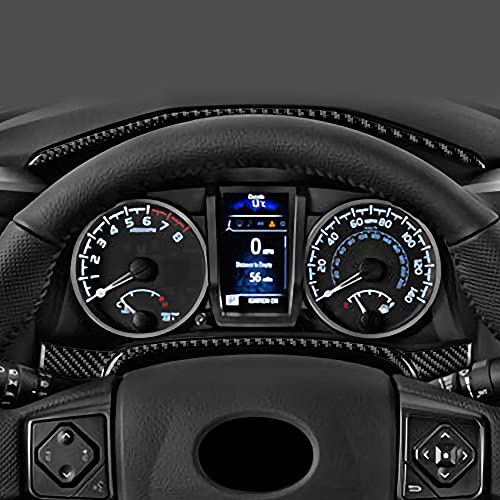 AIRSPEED Carbon Fiber Car Dashboard Speedometer Frame Sticker Interior Trim Compatible with Toyota Tacoma 2016-2023 Accessories (Black) - Image 5