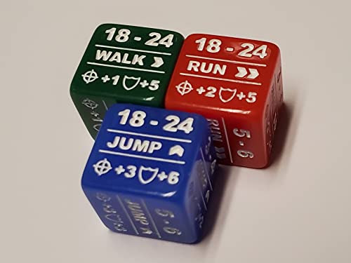 Rook Robot 15x Battletech Movement DiceColor Coded Walk Run Jump Movement Modifier Dice - Image 5