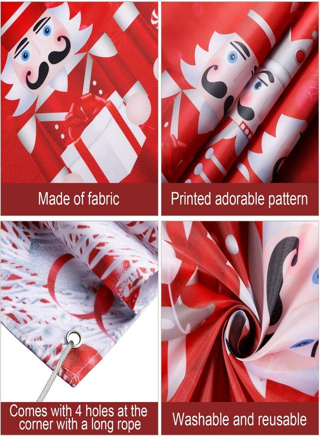Tiamon Christmas Party Decoration Merry Christmas Nutcracker Backdrop Banner Xmas Large Soldier Model Photo Booth Background White Red Nutcracker Decor for Christmas Winter New Year Eve Birthday Supplies - Image 3
