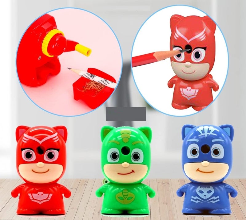 TEMSON Pencil Sharpener – Pencil Sharpener for Kids Cartoon Trendy Sharpeners for Kids, Students & Artist Handheld Desktop Manual Sharpener (TG 3685) (Red) - Image 2