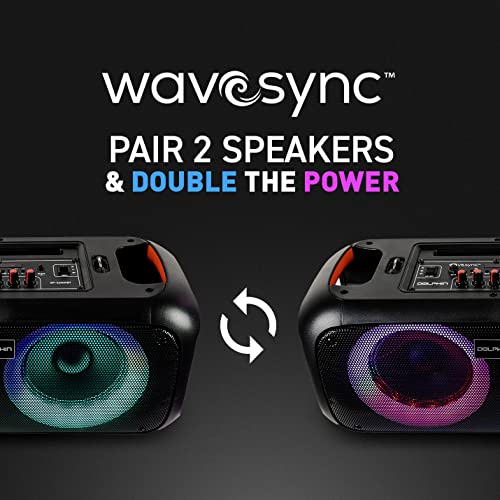 Dolphin Boombox Bluetooth Party Speaker- Portable Loud Speaker System with Dual 6.5" Woofers and 1" Tweeter, LED Light Effects, Wireless Outdoor Party Speaker with Deep Bass, Multi Input Audio System - Image 5