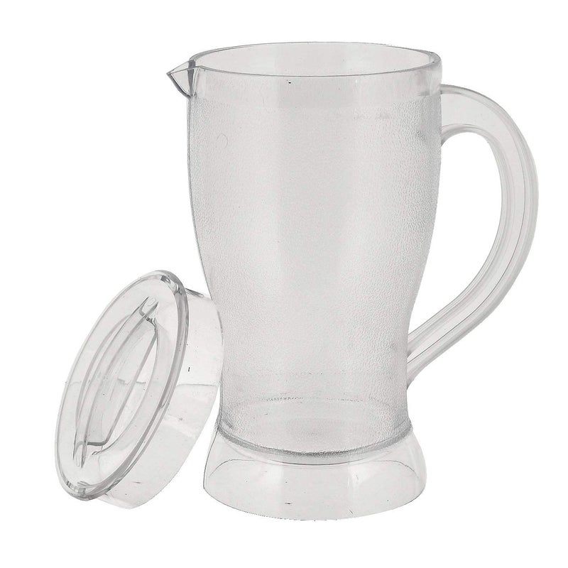 NOBILEA Tableware Serving Desire Glass Jug Carafe with Handle and Plastic Lid for Drinking and Serving Beverages Water Iced Tea Juice MultiPurpose Pitcher 1200 ml - Image 2