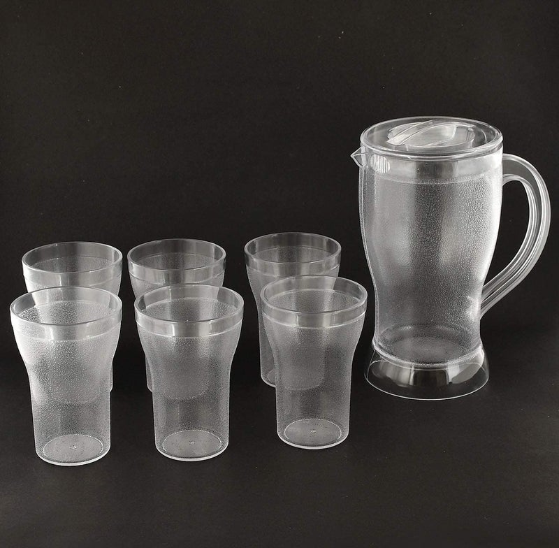 NOBILEA Tableware Serving Desire Glass Jug Carafe with Handle and Plastic Lid for Drinking and Serving Beverages Water Iced Tea Juice MultiPurpose Pitcher 1200 ml - Image 5