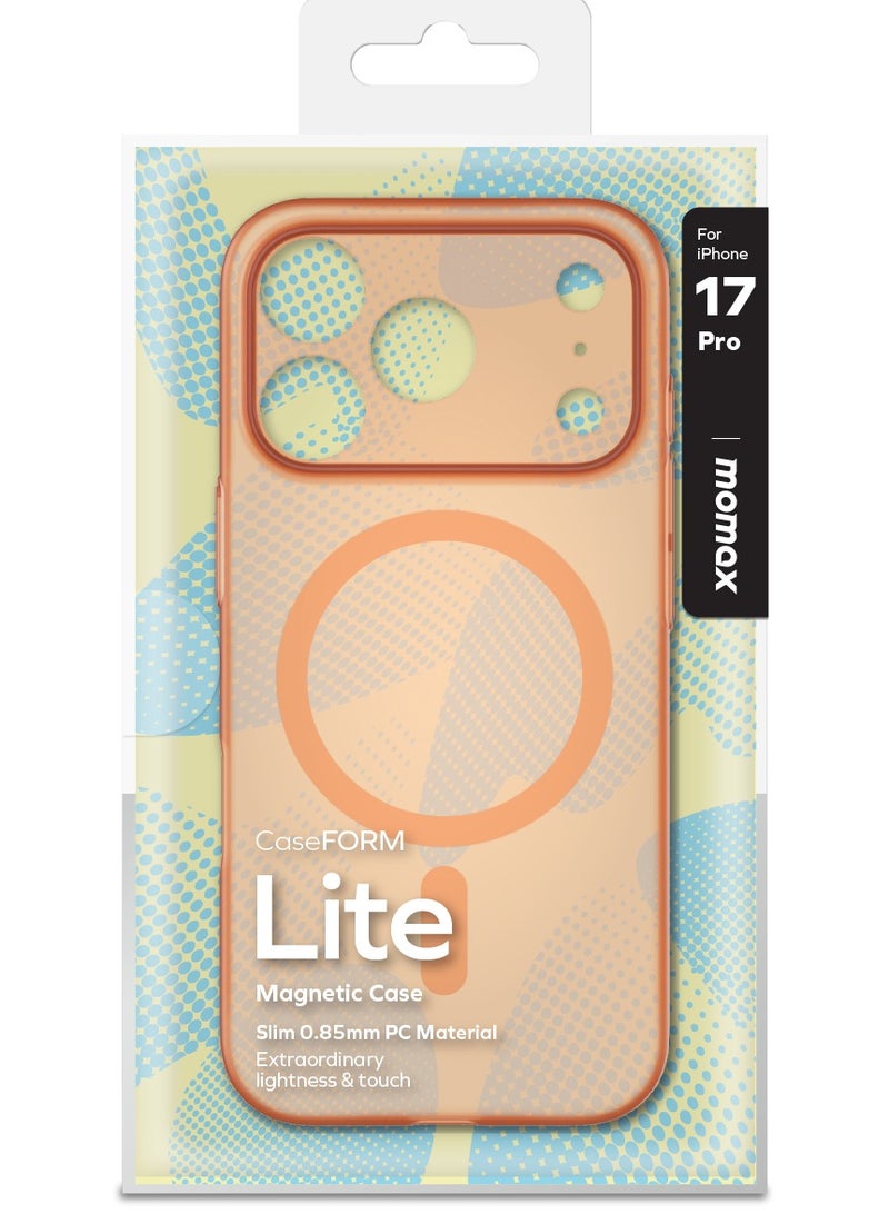 Momax حافظة CaseForm Lite [فائقة النحافة وخفيفة الوزن] لجهاز iPhone 17 PRO (2025) متوافقة مع MagSafe - برتقالي - Image 3
