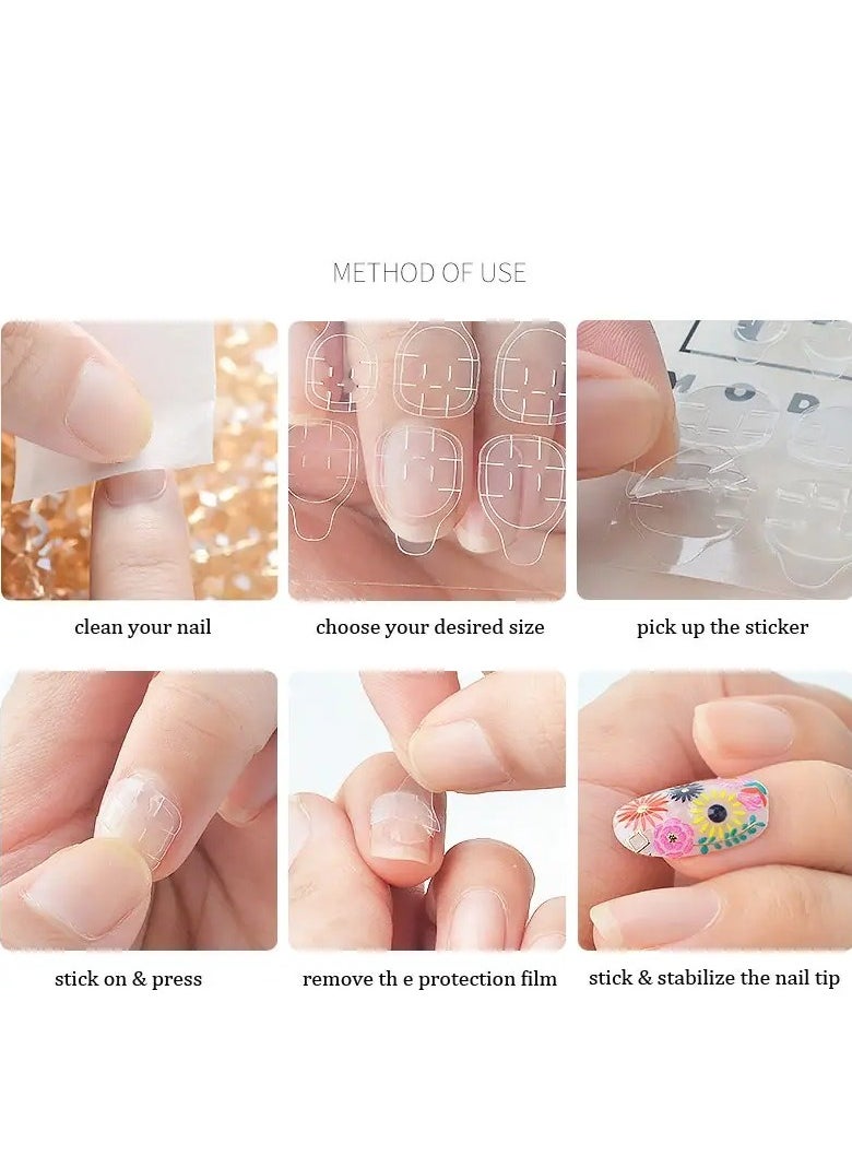 Generic - 12 pcs False Nails with 12 pcs Nail Glue - MultiColor - Image 1
