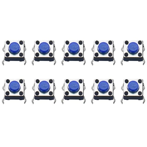 Electronicspices Electronic Spices 6 x 6 x 5mm Blue Color Tactile Push Button Switch Pack of 10 - Image 1