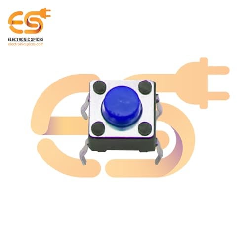 Electronicspices Electronic Spices 6 x 6 x 5mm Blue Color Tactile Push Button Switch Pack of 10 - Image 3