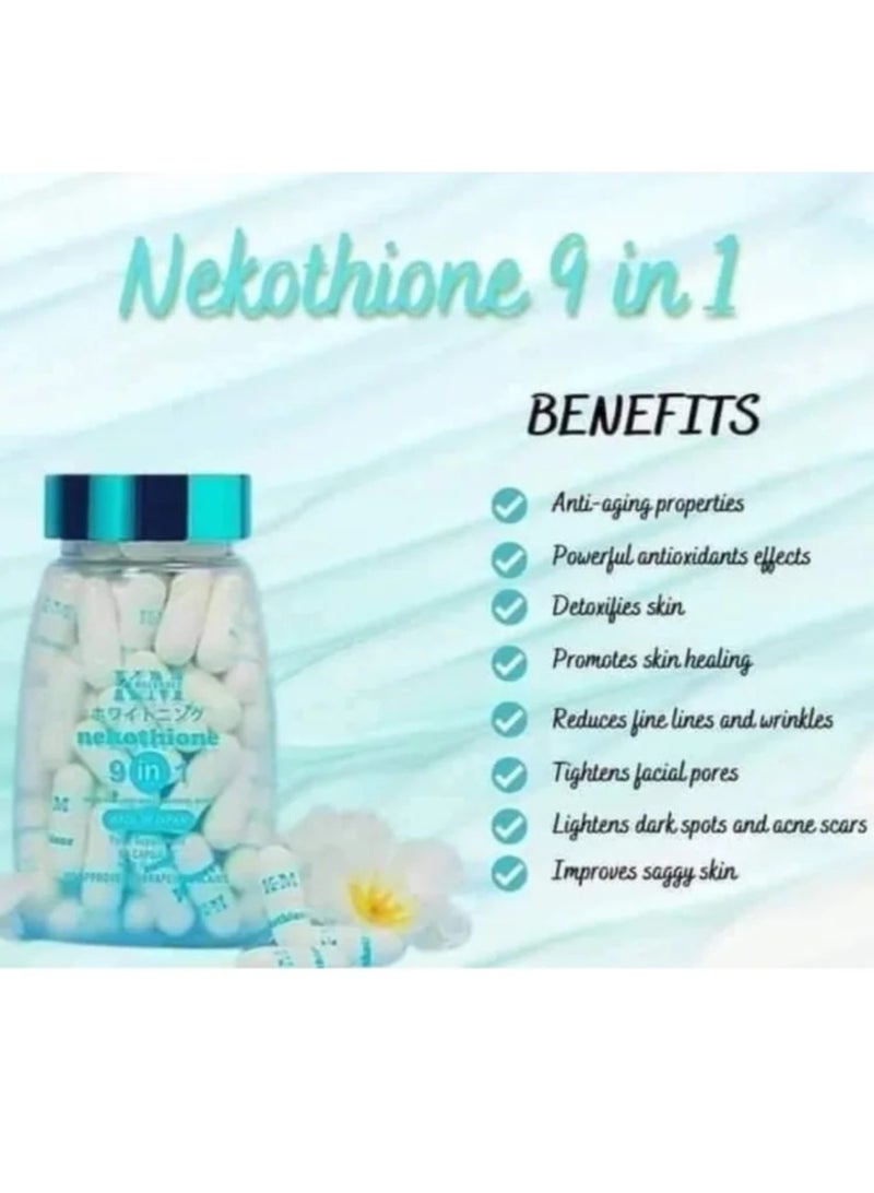 كي ام KM nekothione 9in1 (مكمل غذائي بدون ادعاءات علاجية معتمدة 60 كبسولة - Image 4
