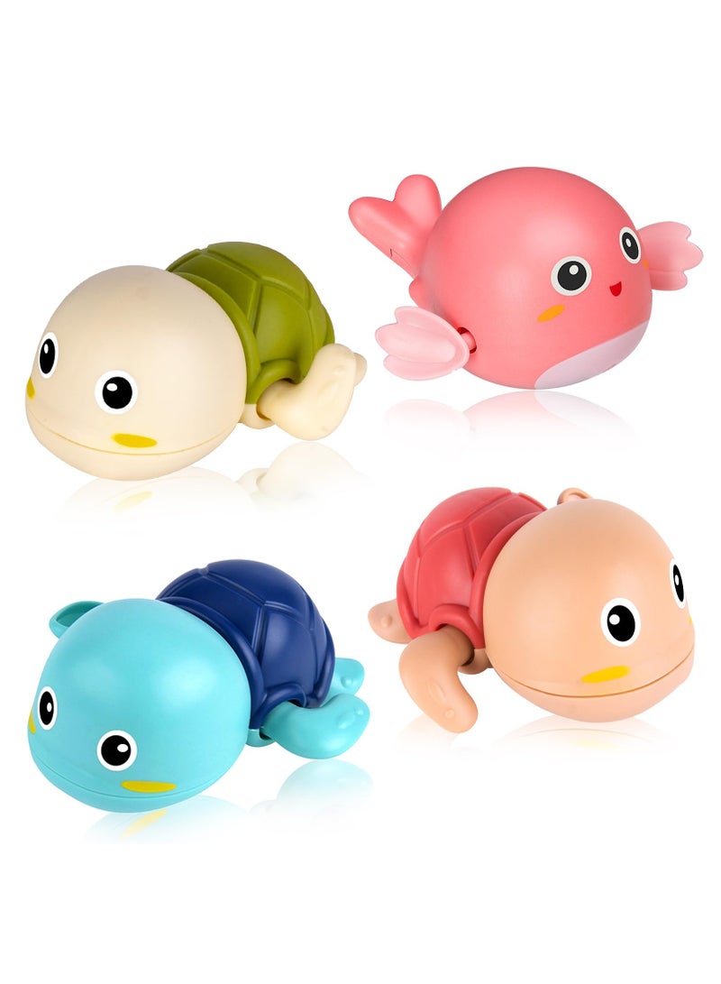 ميتوي 4 قطع من ألعاب حمام الطفل ، لطيف تصورها الحيوان حوض الاستحمام حمام سباحة اللعب ، حمام مائي لعب للبنين والبنات - Image 2