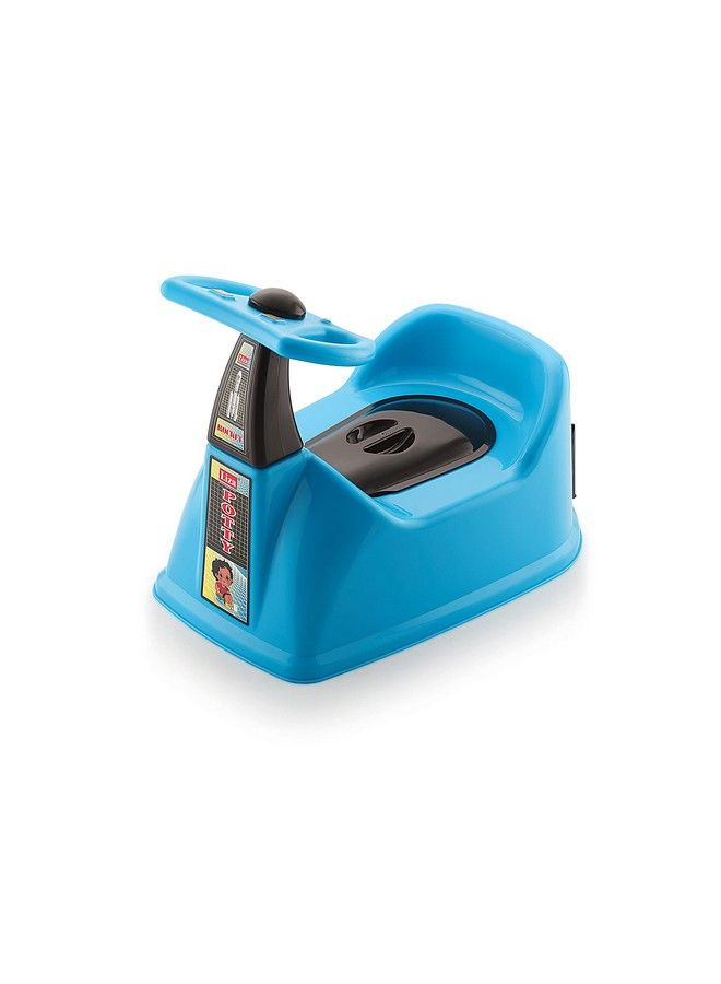 Liza مقعد تدريب الأطفال على استخدام المرحاض بأسلوب الصاروخ مع صينية قابلة للإزالة وغطاء قابل للإغلاق (6-36 شهر) (أزرق) - Image 2