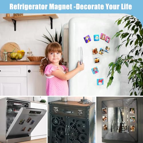 Goodcrafter Fridge Magnet Button Maker Machine,2-in-1 Fridge Magnet & Button Maker Machine, 50mm/1.97 inch Square Magnets Badge Maker Machine with 550 Free Parts (Includes 50 Pins) - Image 3