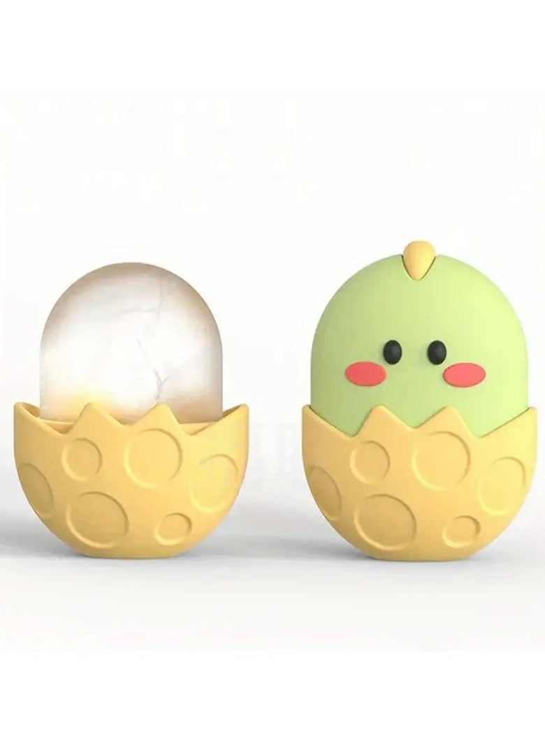 ORiTi رولر وجه ثلجي سيليكون لتحديد وشد المسام وإزالة الهالات السوداء وتدليك البشرة - أصفر - Image 1