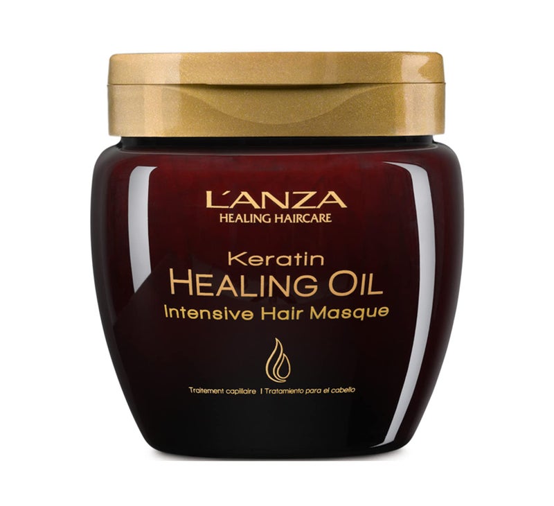 LANZA L'ANZA Keratin Healing Oil Intensive Hair Masque for Damaged Hair, Nourishes, Repairs, and Boosts Hair Shine and Strength for a Silky Look, Sulfate-free, Paraben-free, Gluten-free (7.1 Fl Oz) - Image 1