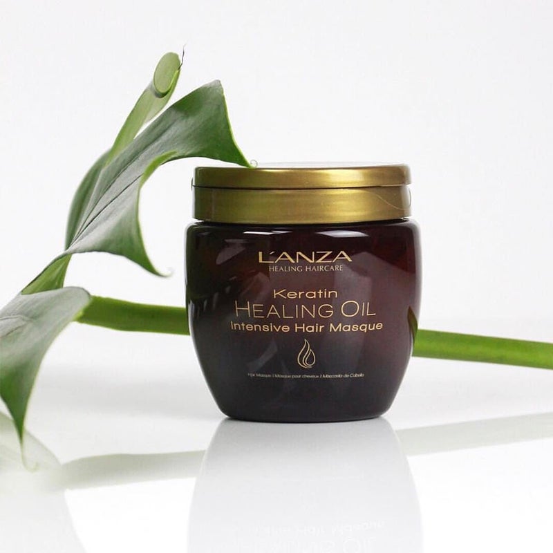 LANZA L'ANZA Keratin Healing Oil Intensive Hair Masque for Damaged Hair, Nourishes, Repairs, and Boosts Hair Shine and Strength for a Silky Look, Sulfate-free, Paraben-free, Gluten-free (7.1 Fl Oz) - Image 3
