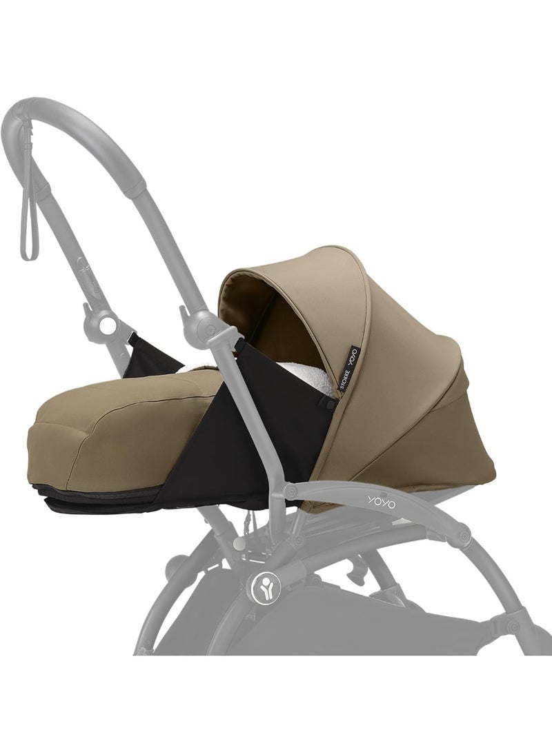 YOYO 0+ Newborn Pack - Includes Mattress, Extendable Canopy & Five-Point Harness - Requires YOYO Stroller Frame (Sold Separately) - Toffee - Image 1