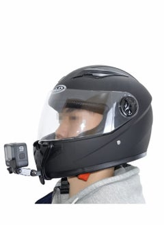 Y&D Motorcycle Helmet Chin Mount for Gopro Camera Strap Holder with Extension Swivel Arm Compatible Hero 10/9/8/7/6/5 Dji Action Bracket Accessories Black  - Image 2