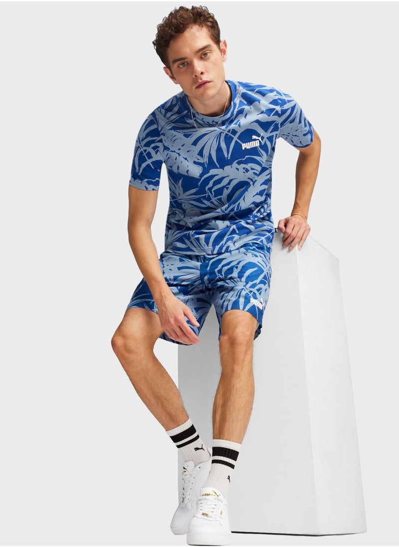 PUMA - 8" Essential Palm Resort All Over Printed Shorts - Image 1