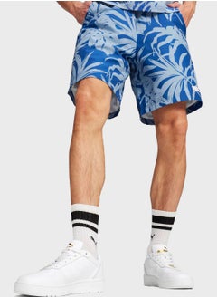 8" Essential Palm Resort All Over Printed Shorts