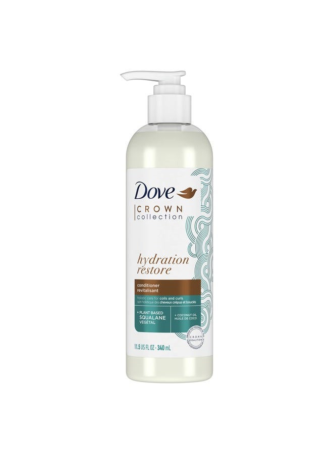 Dove بلسم فك التشابك الفائق بدون رائحة للشعر المجعد والمجعد، يفك التشابك ويرطب الشعر، تركيبة آمنة للألوان، خالية من البارابين، 340 مل، أبيض - Image 1