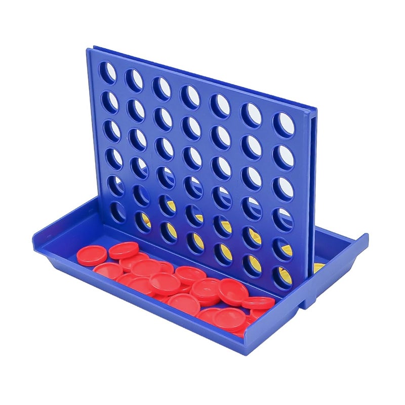 Four in a row game, mini size board game, four in a row, ideal for family fun, the younger ones will love this pocket-sized game