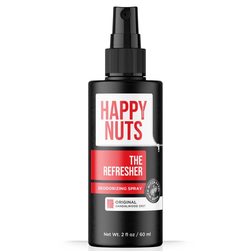 Happy Nuts The Refresher Men's Ball Deodorant Spray - Cooling, Toning, Deodorizing Body Spritz - Clean Ingredients, Ideal for Post-Trimming, Shaving & Cleansing - Groin Deodorant Spray (1 Pack) - Image 1