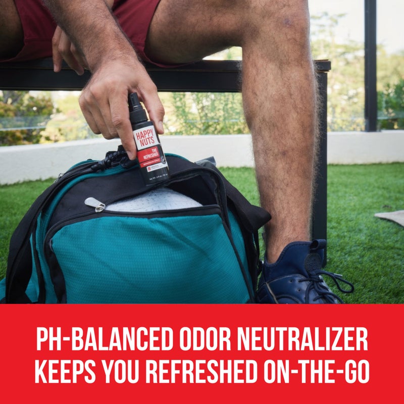 Happy Nuts The Refresher Men's Ball Deodorant Spray - Cooling, Toning, Deodorizing Body Spritz - Clean Ingredients, Ideal for Post-Trimming, Shaving & Cleansing - Groin Deodorant Spray (1 Pack) - Image 4