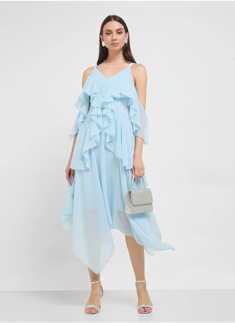 ايلا Cold Shoulder Ruffle Dress