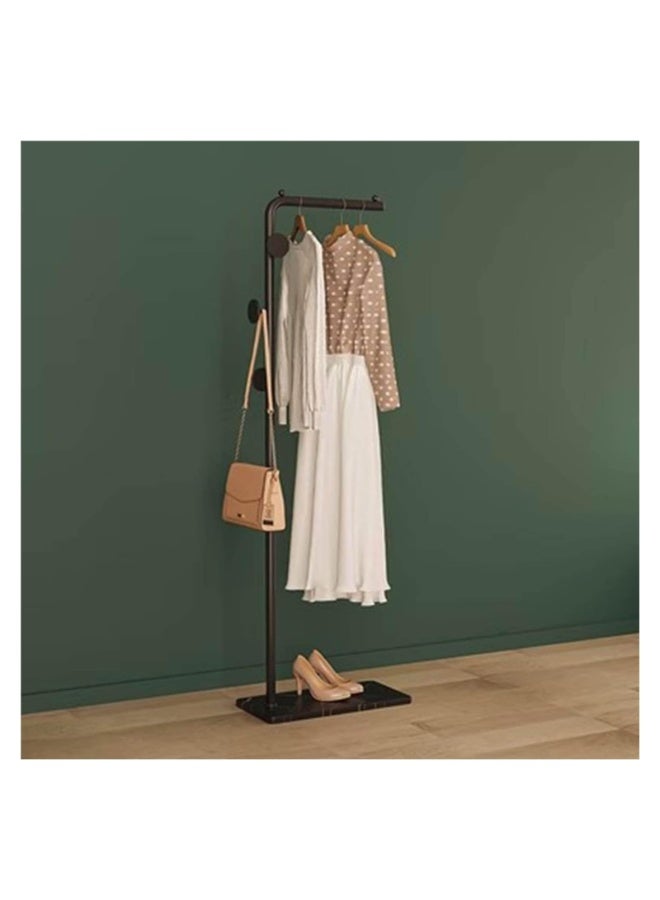 LEFAFA LEFAFA Hanger Rack - 170cm Coat Rack, Cloth Hanger Stand With Three Hooks, Clothing Rack With Natural Marble Base, Modern Coat Stand For Entryway, Living Room, Bedroom, Office. (Black) - Image 2