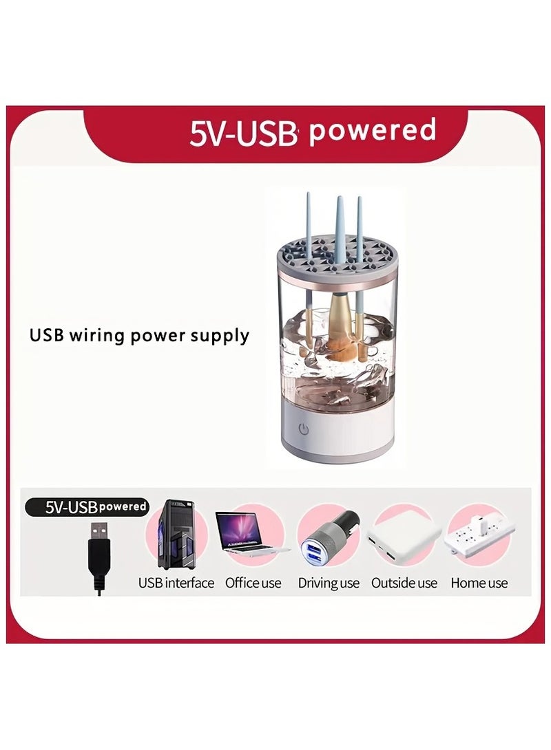 إسكدنيا جهاز تنظيف فرش المكياج الكهربائي – مناسب لجميع أحجام الفرش، تنظيف سريع وفعال، أداة تجميل، هدية مثالية لها - Image 4