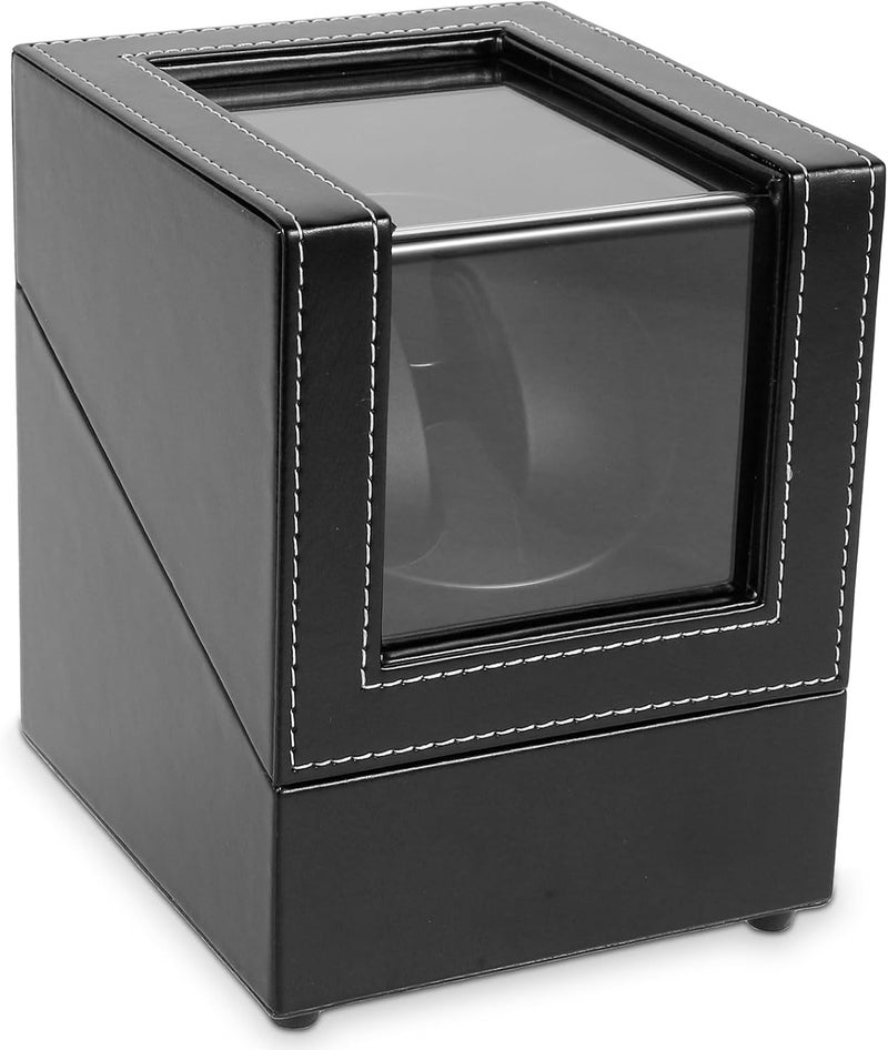 windforgecraft Automatic Single Watch Winder Noiseless Watch Winders Protective Single Watch Winder Leather Single Watch Winder for Business (W135B) - Image 1