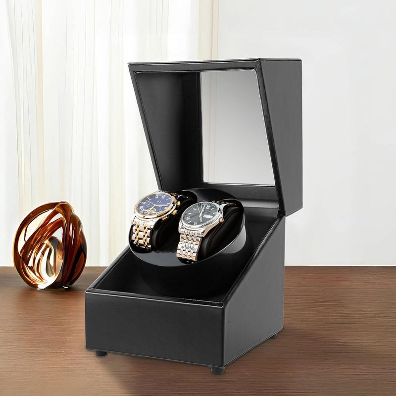 windforgecraft Automatic Single Watch Winder Noiseless Watch Winders Protective Single Watch Winder Leather Single Watch Winder for Business (W135B) - Image 5