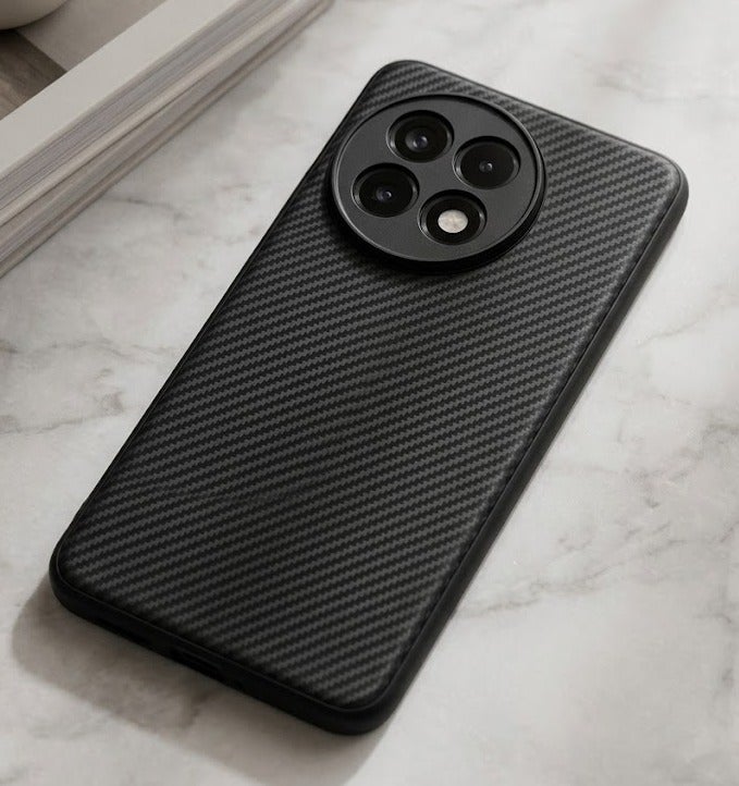 موكولو جراب لهاتف Oneplus 13R بنسيج من ألياف الكربون المصقولة - أسود - Image 2