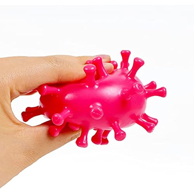 Carykon 8 PCS Strange New Vent Toy Virus Ball TPR Decompression Vent Beads Hand Pinched Ball - Image 3