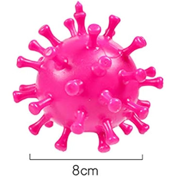 Carykon 8 PCS Strange New Vent Toy Virus Ball TPR Decompression Vent Beads Hand Pinched Ball - Image 2